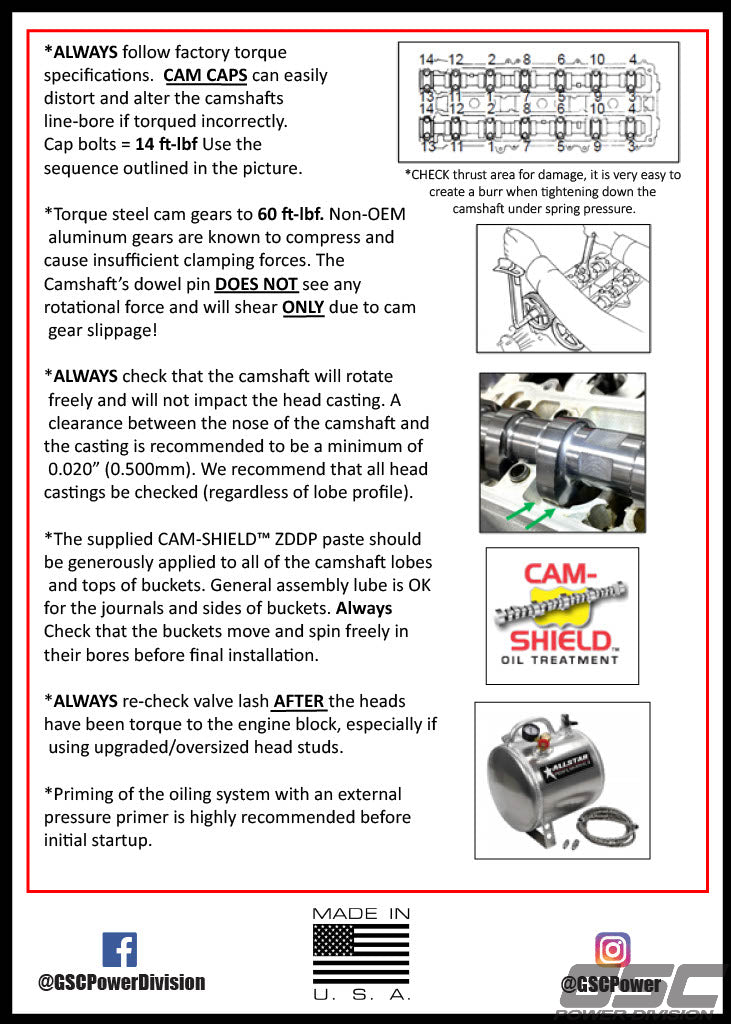 GSC Power-Division Billet VVTI 2JZ-GTE R1 Camshafts