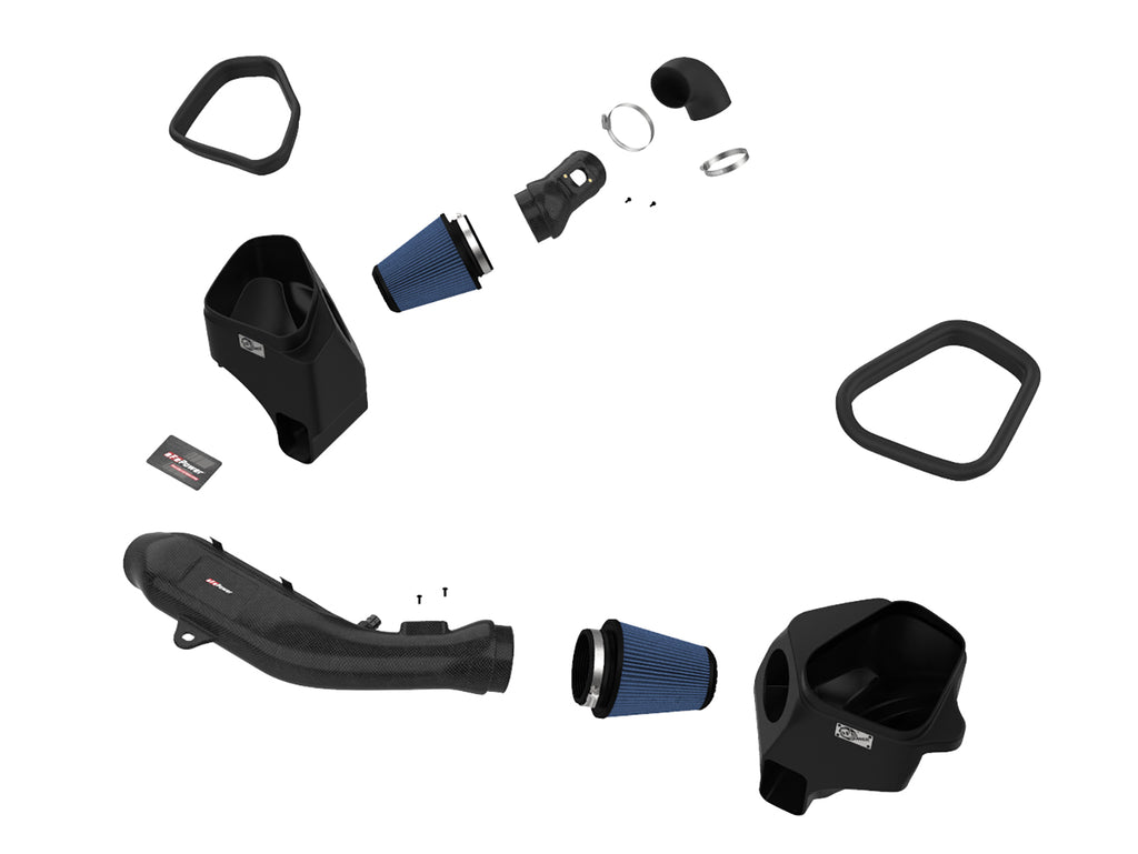 aFe aFe Track Series Stg 2 Carbon Fiber Intake w/Pro 5R Media 15-20 BMW M3/M4(F80/82/83) L6-3.0L(tt) S55