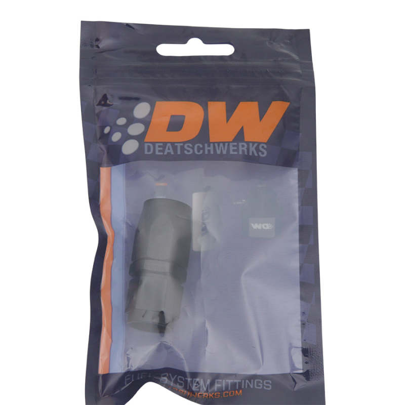 DWK6-02-0801-B-DeatschWerks 6AN Female Swivel Strait Hose End CPE - Anodized Matte Black-Fittings-DeatschWerks