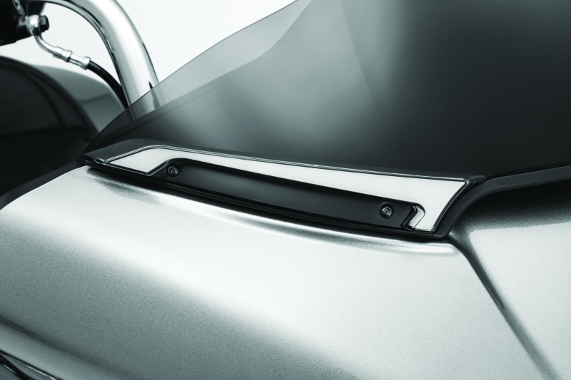 KUR2946-Kuryakyn Tracer Windshield Trim Lights Black-Exterior Trim-Kuryakyn