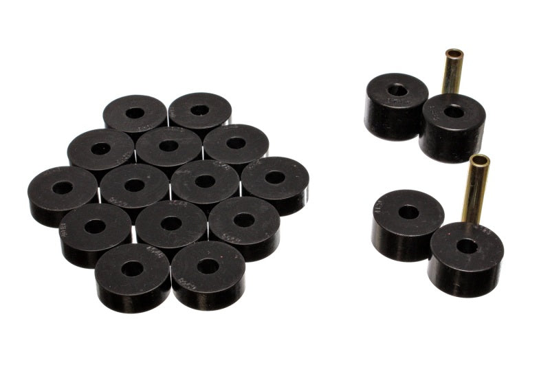 Energy Suspension 74-75 Jeep CJ5/CJ7/CJ8 Scrambler Black Body (Cab) Mount Set-Bushing Kits-Energy Suspension