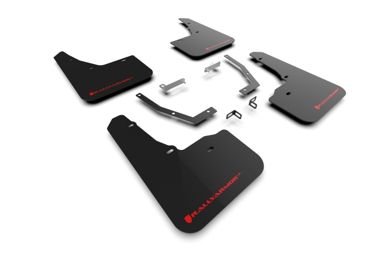 RALMF132-UR-BLK-RD-Rally Armor 2025 Subaru Forester Black UR Mud Flap w/Red Logo-Mud Flaps-Rally Armor