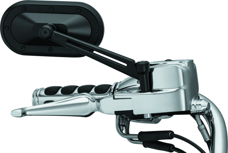 KUR1737-Kuryakyn Heavy Industry Mirrors Black-Rear View Mirrors-Kuryakyn