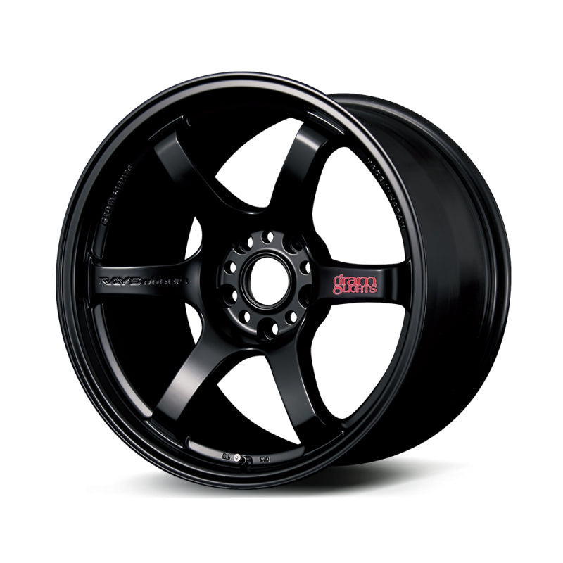 GLSWGIAC12EH-Gram Lights 57DR 18x10.5 +12 5-114.3 Semi Gloss Black Wheel-Wheels - Cast-Gram Lights