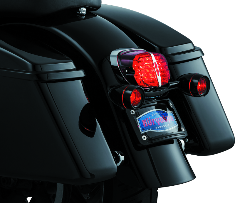 KUR5405-Kuryakyn Bullet Light Rear Turn Signal Bar Gloss Black-Light Accessories and Wiring-Kuryakyn
