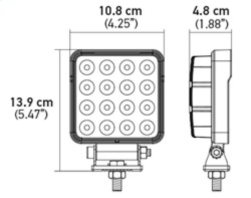 Hella ValueFit LED Work Lamps 4SQ 2.0 LED MV CR BP-Work Lights-Hella