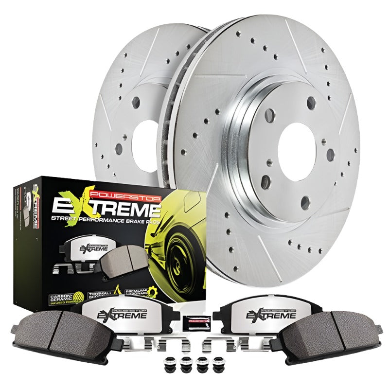 PSBK8270-26-Power Stop 18-20 Kia Stinger Front Z26 Street Warrior Brake Kit-Brake Kits - Performance D&S-PowerStop