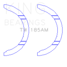 Load image into Gallery viewer, KINGTW185AM-King Toyota 1ZZ-FE Thrust Washer Set-Bearings-King Engine Bearings