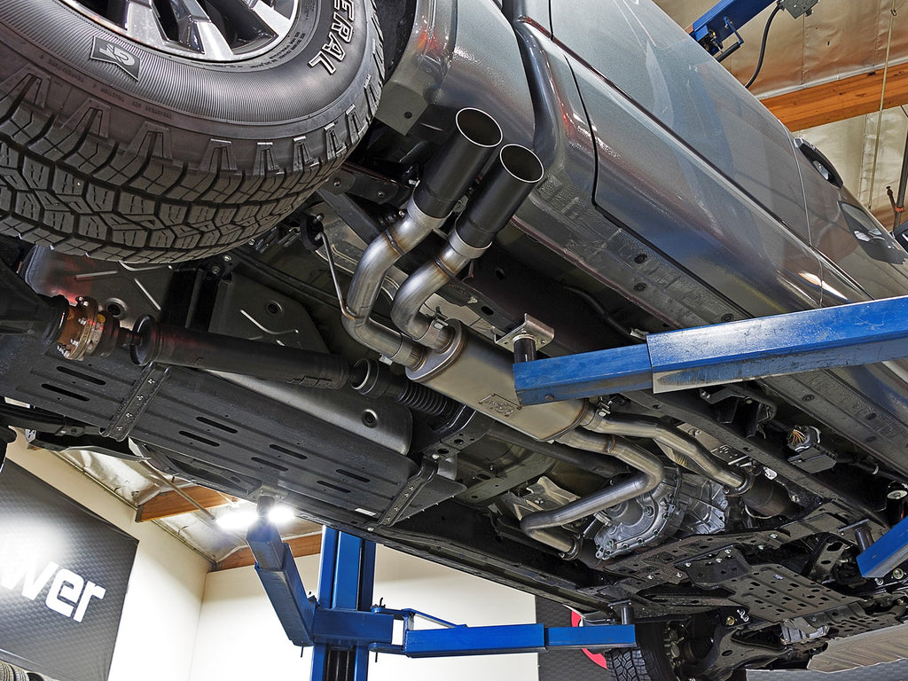 aFe aFe POWER Rebel Series 2-1/2in 409 SS Cat Back Exhaust w/ Black Tips 16-17 Nissan Titan V8 5.6L