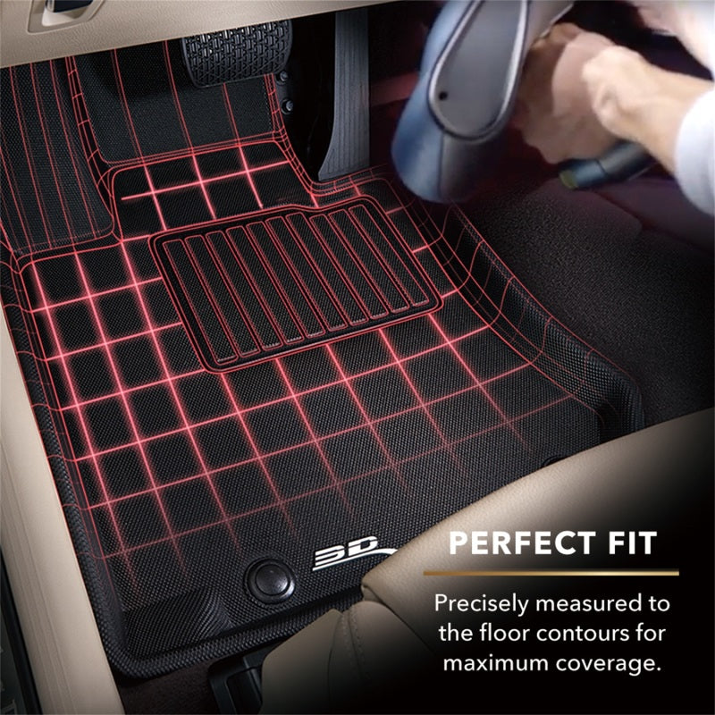 3D MAXpider 19-21 Audi E-Tron Kagu 2nd Row Floormats - Black-Floor Mats - Rubber-3D MAXpider