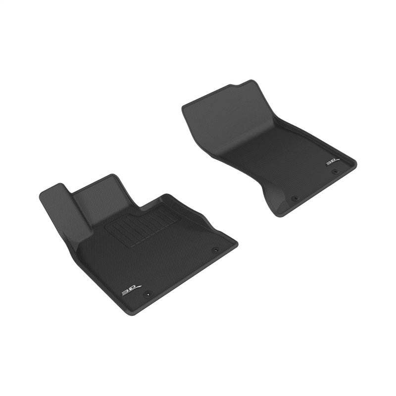 ACEL1GS00011509-3D MAXpider 17-21 Genesis G90 AWD Kagu 1st Row Floormats - Black-Floor Mats - Rubber-3D MAXpider