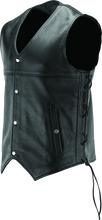Load image into Gallery viewer, RIV094433-River Road Old Skool Leather Vest Black - Large-Vests-River Road