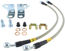 Load image into Gallery viewer, STO950.61023-StopTech Stainless Steel Front Brake Lines 2015 Ford Mustang Base/V6/GT w/ 320mm &amp; 352mm Front Discs-Brake Line Kits-Stoptech