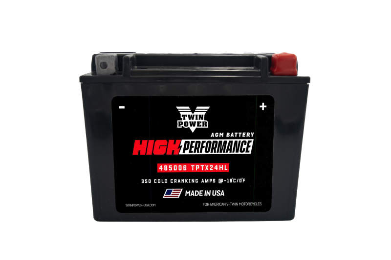 TWP485006-Twin Power YTX-24HL High Performance Battery Replaces H-D 66010-82A Made in USA-Batteries-TwinPower