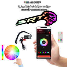 Load image into Gallery viewer, -SRT Hellcat LED Emblem Badge: (Multicolor)-Illuminated Led Logos-RGB Halo Kits