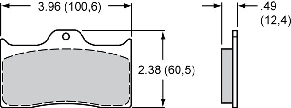 WIL120-13843-Wilwood Forged Dynalite Internal Caliper Type III Ano 1.75in Piston .38in Rotor-Brake Calipers - Perf-Wilwood