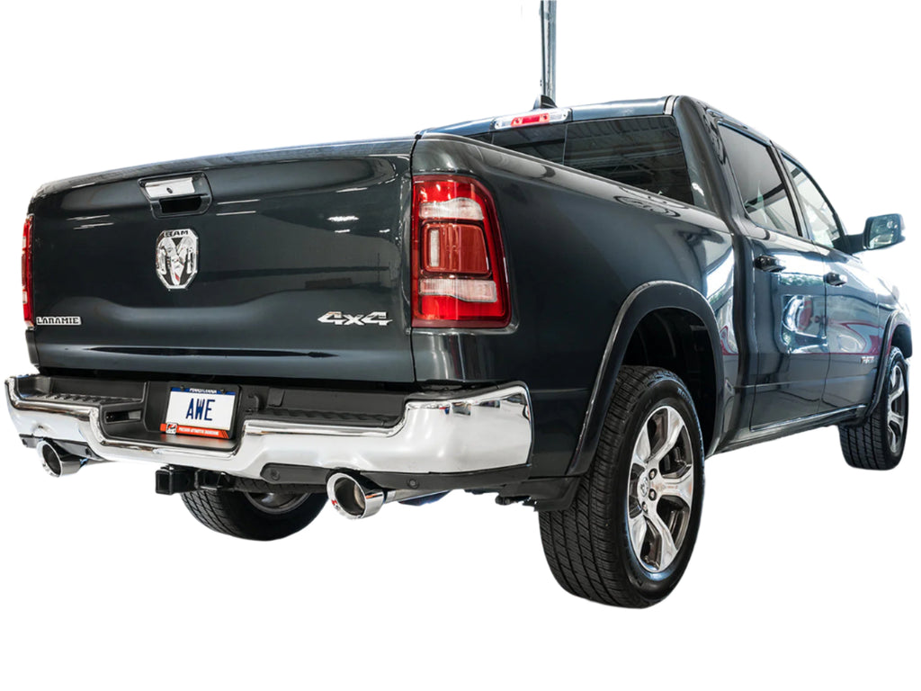 AWE 0FG Exhaust for 2019-2025 Ram 1500 5.7L HEMI #3015-33005 Chrome Silver Tips