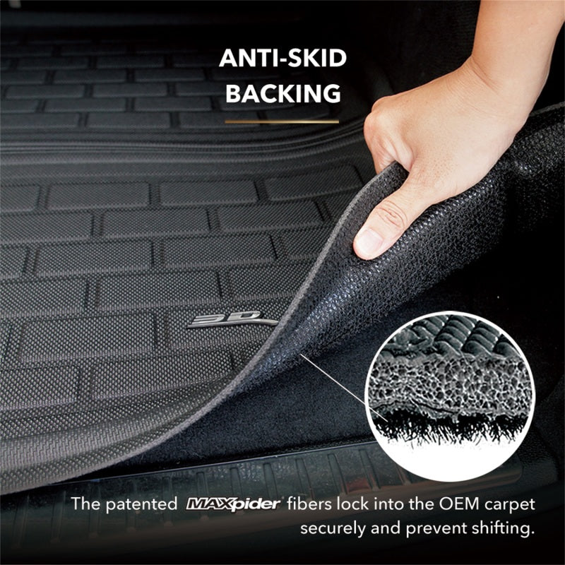 ACEM1FR1381309-3D MAXpider 2021 Mustang Mach-E Kagu Rear Cargo Liner - Black-Floor Mats - Rubber-3D MAXpider