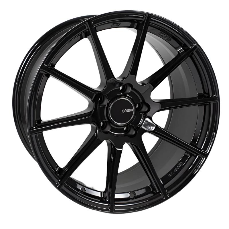 ENK499-880-4445BK-Enkei TS10 18x8 5x112 45mm Offset 72.6mm Bore Black Wheel-Wheels - Cast-Enkei