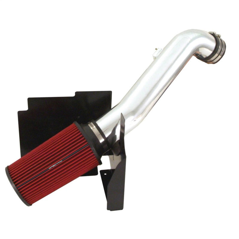 SPE9904-Spectre 01-04 GM Truck V8-6.6L DSL Air Intake Kit - Clear Anodized w/Red Filter-Cold Air Intakes-Spectre