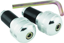 Load image into Gallery viewer, BKM266002-BikeMaster Anti Vibration Bar Ends - Silver-Handlebars-Bike Master