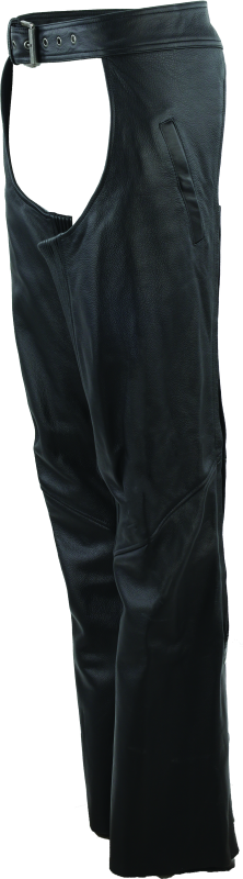 RIV094425-River Road Plains Leather Chaps Black Womens - Small-Pants-River Road