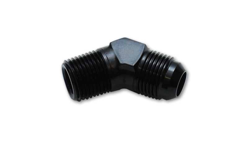 Vibrant 45 Degree Adapter Fitting (AN to NPT) Size -8AN x 1/2in NPT-Fittings-Vibrant