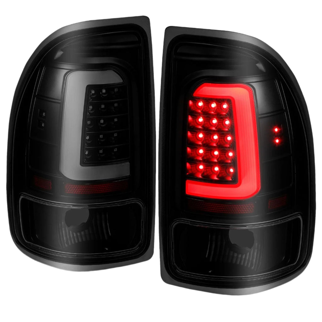 ANZ311348-ANZO 1997-2004 Dodge Dakota LED Taillights Black Housing Smoke Lens Pair-Tail Lights-ANZO