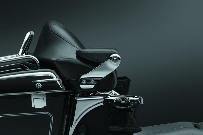 KUR8958-Kuryakyn Stealth Passenger Armrests 97-13 Touring Models Chrome-Armrests-Kuryakyn