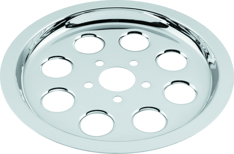 BKC493393-Bikers Choice 84-99 Big Twin Chrome Pulley Cover 70 Tooth Replaces H-D 91733-85-Engine Covers-Bikers Choice