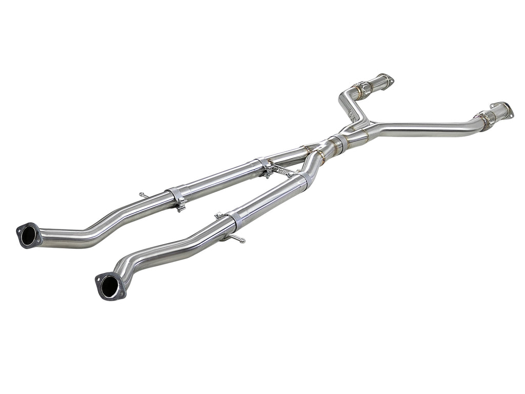 aFe aFe Takeda 2.5in to 3in 304 SS Y-Pipe Exhaust System 16-18 Infiniti Q50/Q60 V6-3.0L (tt)