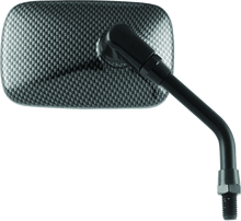 Load image into Gallery viewer, BKM600007-BikeMaster Mini Rectangle Mirror 10mm - Carbon Fiber - Each-Side Mirrors-Bike Master