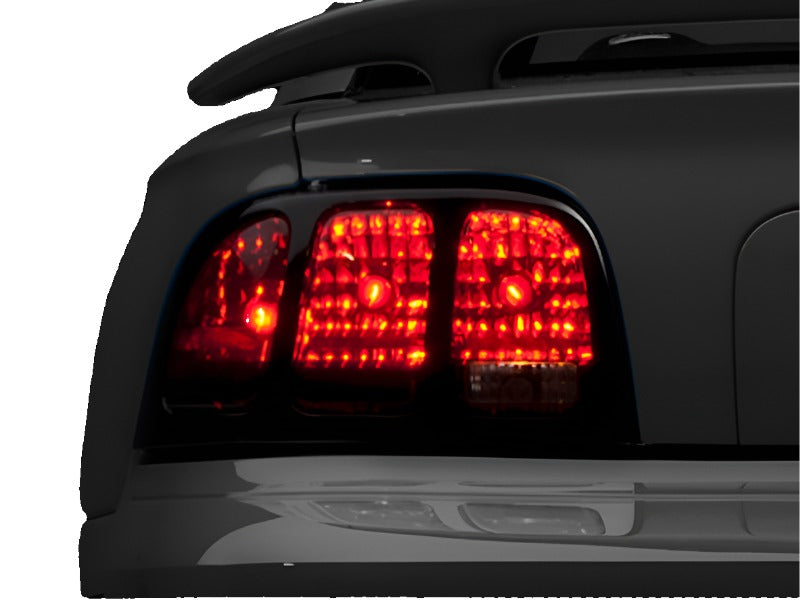 Raxiom 96-98 Ford Mustang Tail Lights- Black Housing (Smoked Lens)-Tail Lights-Raxiom