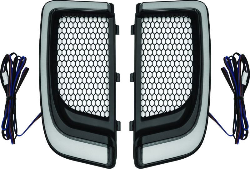 KUR5064-Kuryakyn Tracer Lower Fairing Grill Black-Exterior Trim-Kuryakyn