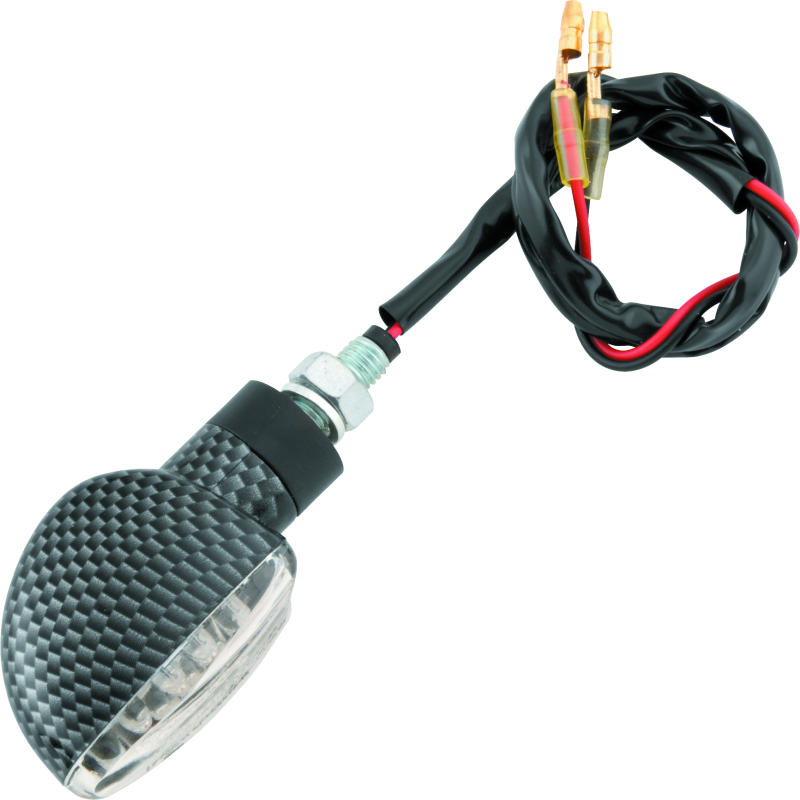 BKM266229-BikeMaster LED Spade Pair Carbon-Sidemarkers & Indicators-Bike Master