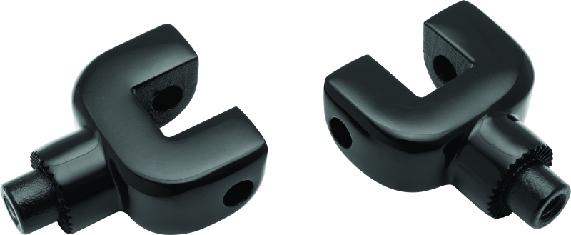 KUR8927-Kuryakyn Splined Passenger Peg Adapter Indian Black-Footpegs-Kuryakyn