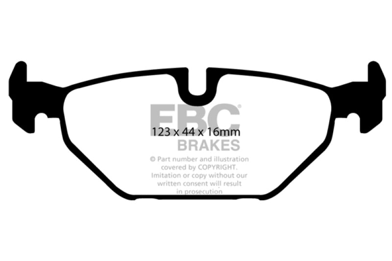 EBCDP41405R-EBC 99-01 Saab 9-5 2.3 Turbo (Aero) Yellowstuff Rear Brake Pads-Brake Pads - Performance-EBC