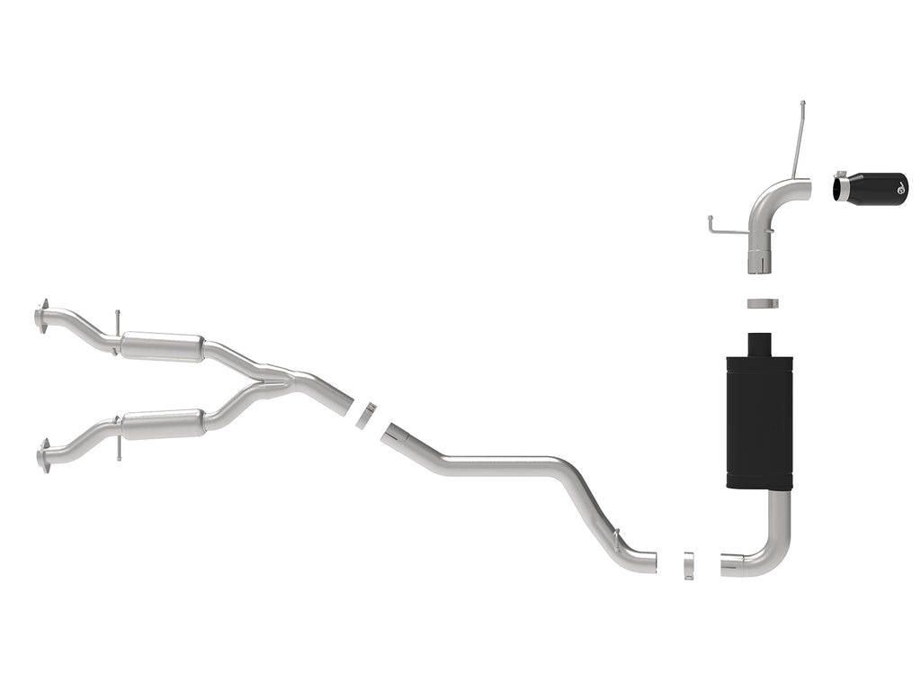 aFe aFe Large Bore HD 3in 304 SS Cat-Back Exhaust w/ Black Tips 14-19 Jeep Grand Cherokee (WK2) V6-3.6L