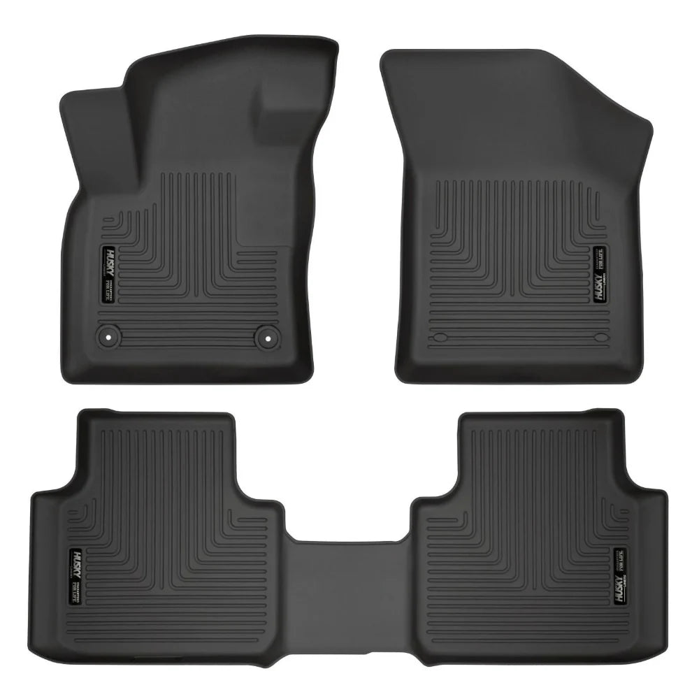 Husky Liners 18-19 Volkswagen Atlas Weatherbeater Black Front & 2nd Seat Floor Liners - Husky Liners HSL95661