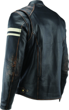 Load image into Gallery viewer, RIV094382-River Road Hoodlum Vintage Leather Jacket Black - Small-Jackets - Leather-River Road
