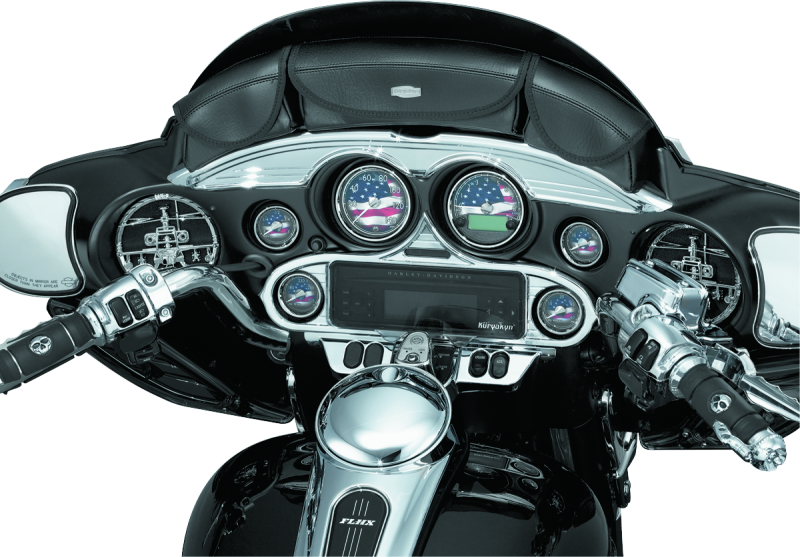 KUR3765-Kuryakyn Stereo Accent 96-13 FL Touring Models Chrome-Exterior Trim-Kuryakyn