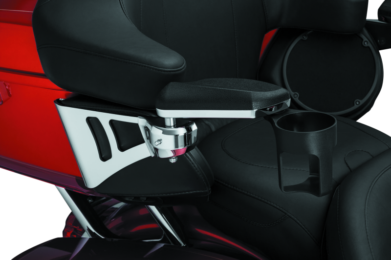 KUR8955-Kuryakyn Passenger Armrests 14-23 Touring Models Chrome-Armrests-Kuryakyn