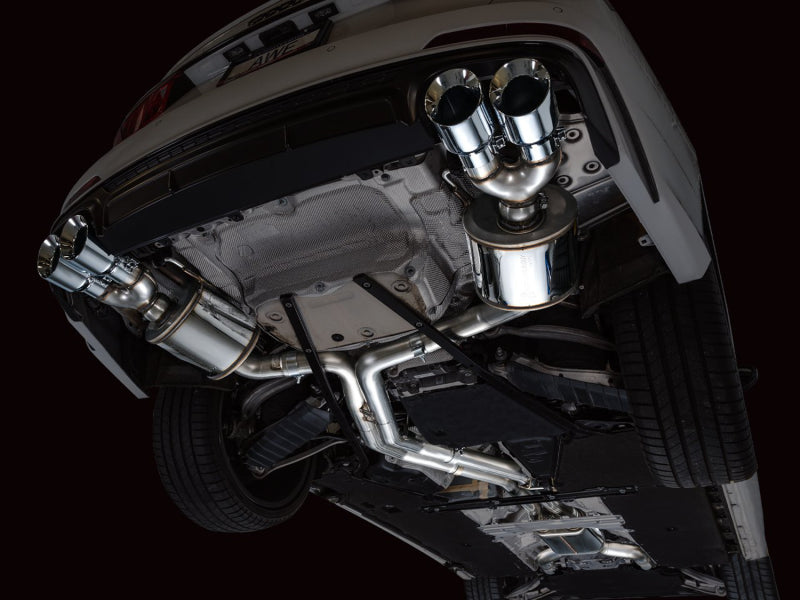 AWE3015-42103-AWE Tuning 19-23 Audi C8 S6/S7 2.9T V6 AWD Touring Edition Exhaust - Chrome Silver Tips-Catback-AWE Tuning