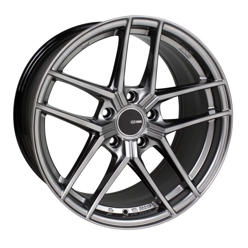 ENK498-985-6535HS-Enkei TY5 19x8.5 5x114.3 35mm Offset 72.6mm Bore Hyper Silver Wheel-Wheels - Cast-Enkei