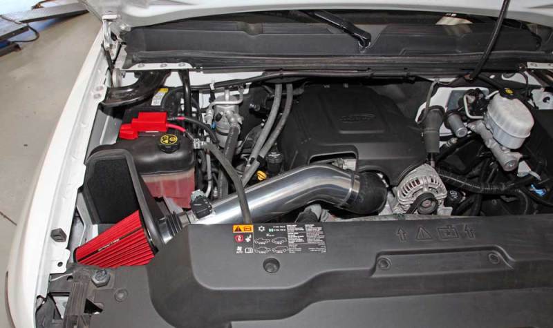 SPE9004-Spectre 11-13 GM 2500HD/3500HD V8-6.0L F/I Air Intake Kit - Polished w/Red Filter-Cold Air Intakes-Spectre