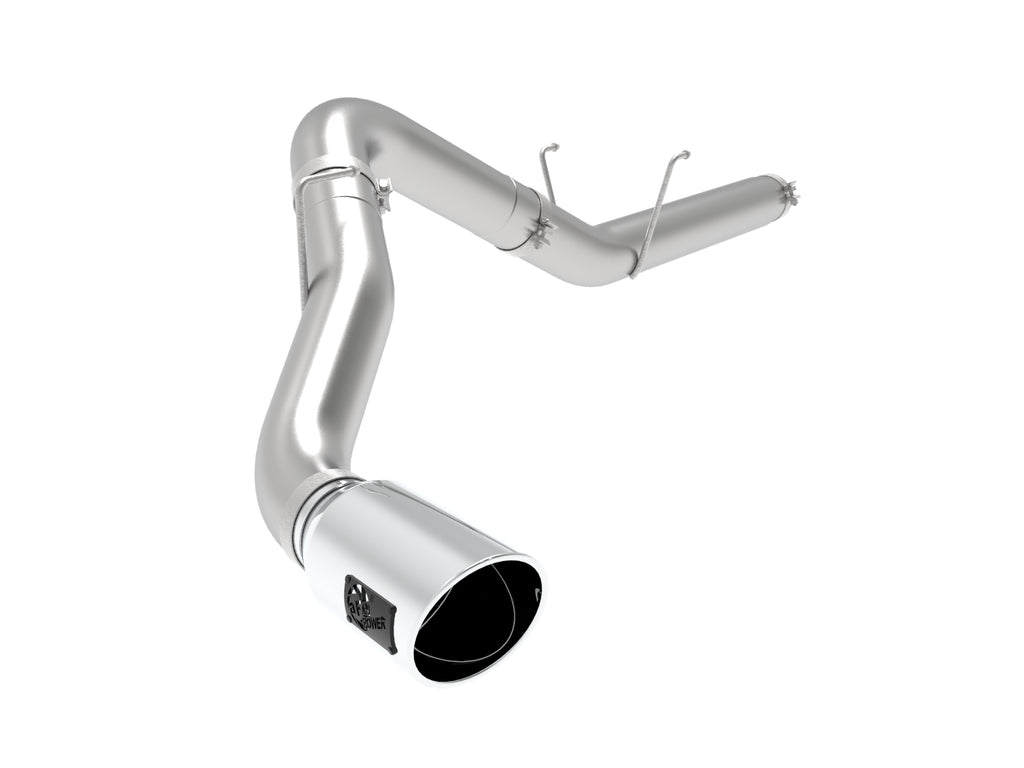 aFe aFe ATLAS 5in Alum Steel DPF-Back Exhaust System w/Polished Tip 19-20 Ram Diesel Trucks L6-6.7L (td)