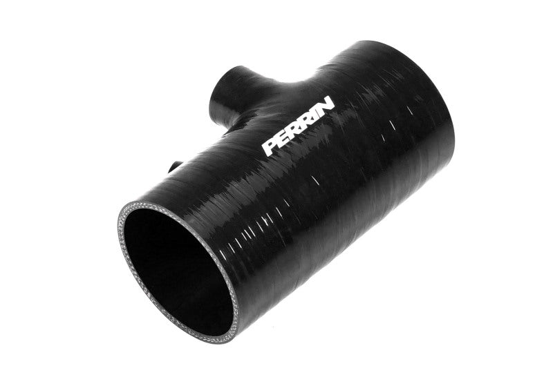 Perrin 2022+ Subaru WRX Black 3in Turbo Inlet Hose w/ Nozzle (Short)-Hoses-Perrin Performance