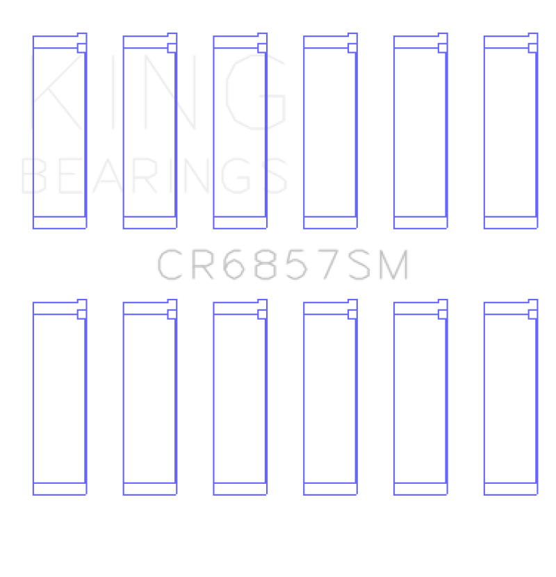 KINGCR6857SM-King Chrysler Pentastar 3.6L ERB V6 (Size STD) Connecting Rod Bearing Set-Bearings-King Engine Bearings