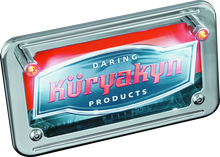 Load image into Gallery viewer, KUR9398-Kuryakyn LED License Plate Light With Red Accent Light Universal Chrome-Light Bars &amp; Cubes-Kuryakyn