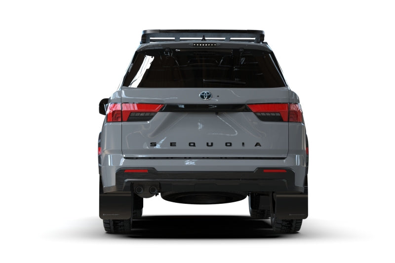 RALMF88-UR-BLK-MBK-Rally Armor 23-24 Toyota Sequoia Black UR Mud Flap w/ Metallic Black Logo-Mud Flaps-Rally Armor